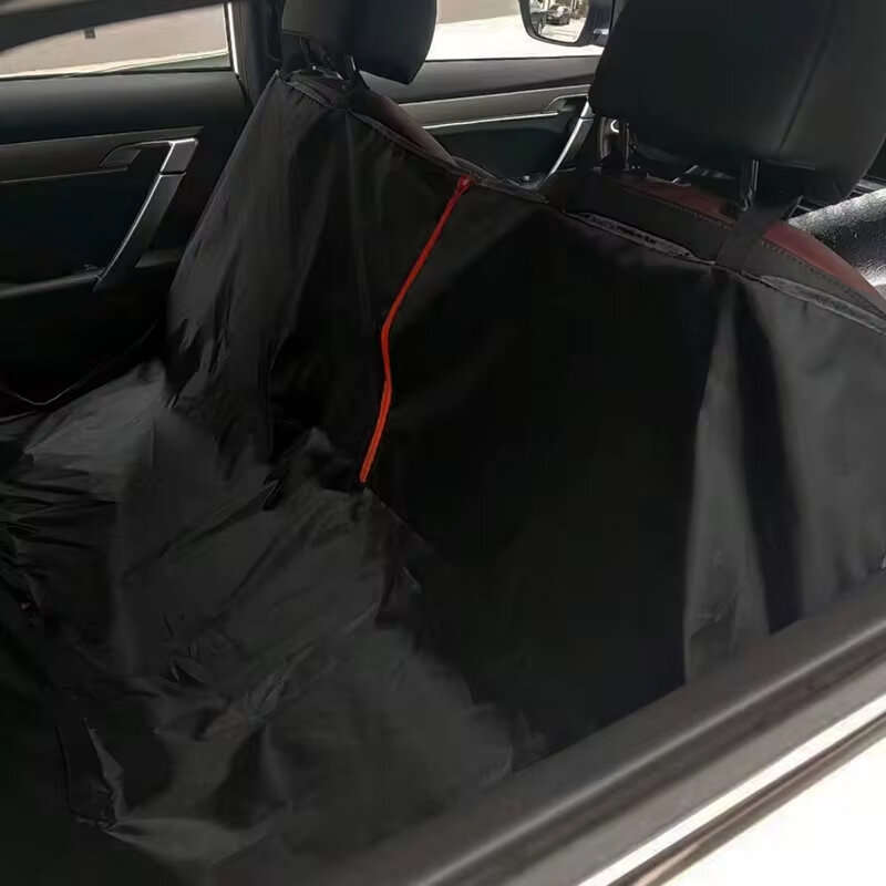 Car Seat Cover Pet Pad Foldable Waterproof Anti-Dirt with Zipper Dog Car Seat Cover for Back Sea Oxf