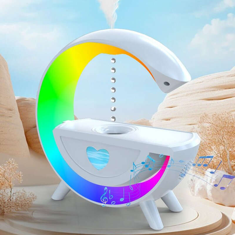 Anti Gravity Water Drop Humidifier LED Colorful Night Light Built-in Bluetooth Speaker Humidifier Di