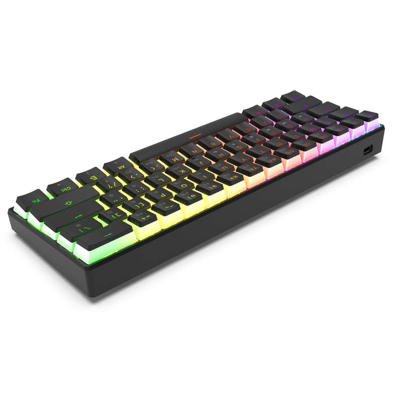 GAMAKAY MK61 Wired Mechanical Keyboard Gateron Optical Switch Pudding Keycaps RGB 61 Keys Hot Swappa