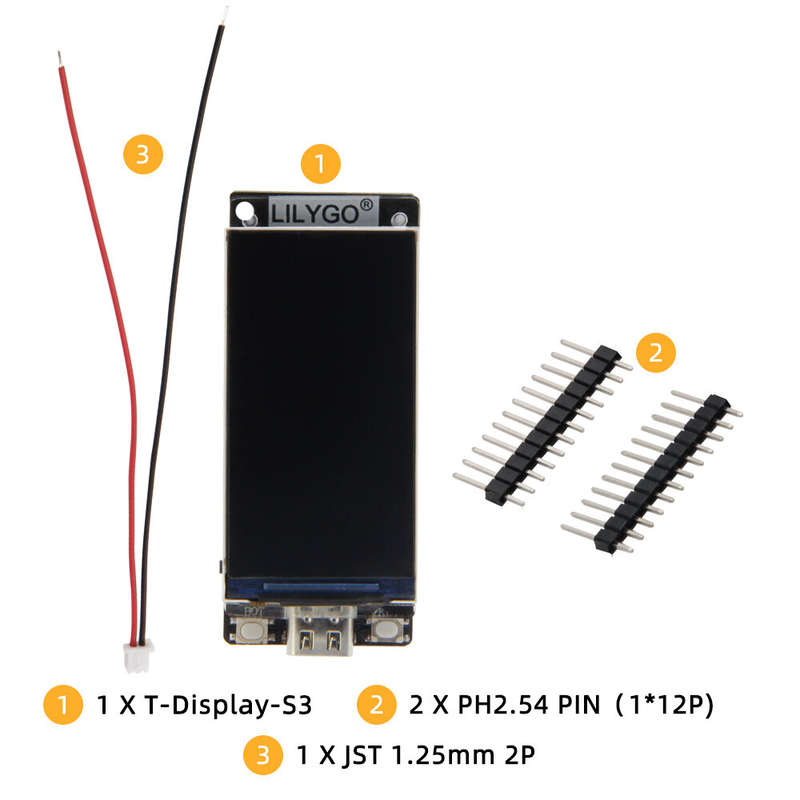 LILYGO T-Display-S3 ESP32-S3 1.9 inch ST7789 LCD Display Development Board WIFI Bluetooth5.0 Wireles