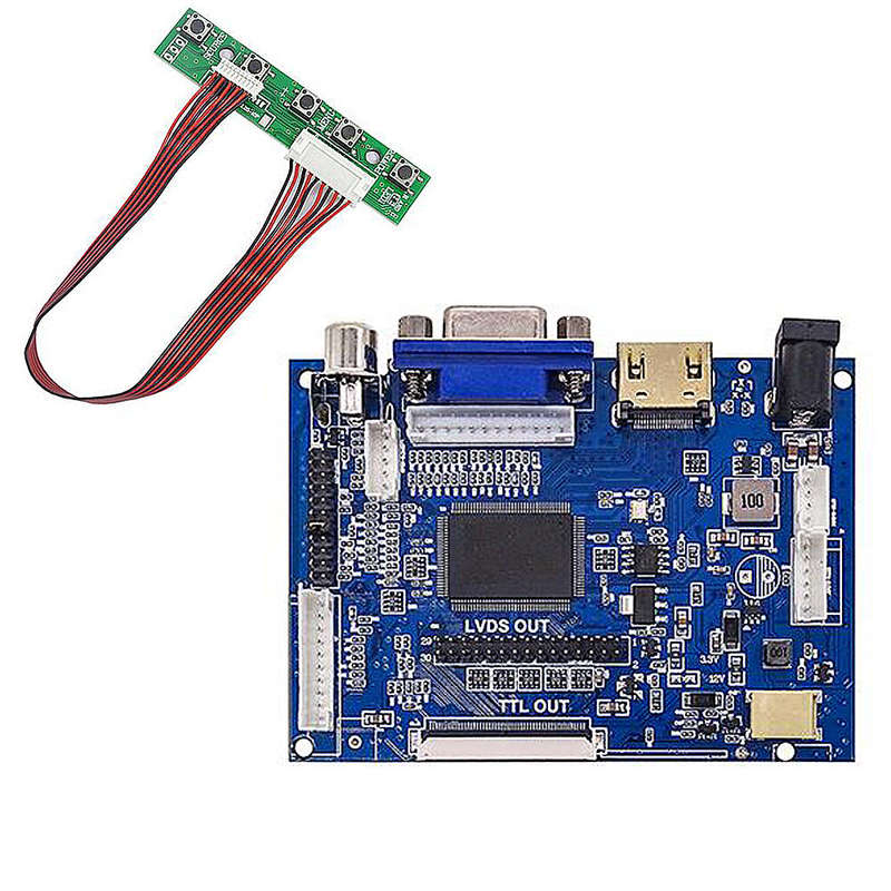 LCD Display TTL LVDS Controller Board HDMI VGA 2AV 50PIN for AT070TN90 92 94 Support Automatically V