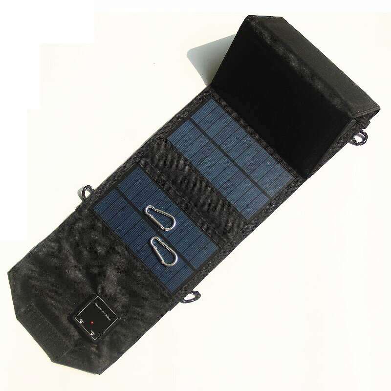 5V 15W USB Solar Chargers with 5 Folding Solar Panel Portable Solar Cell Waterproof Solar Battery Ch