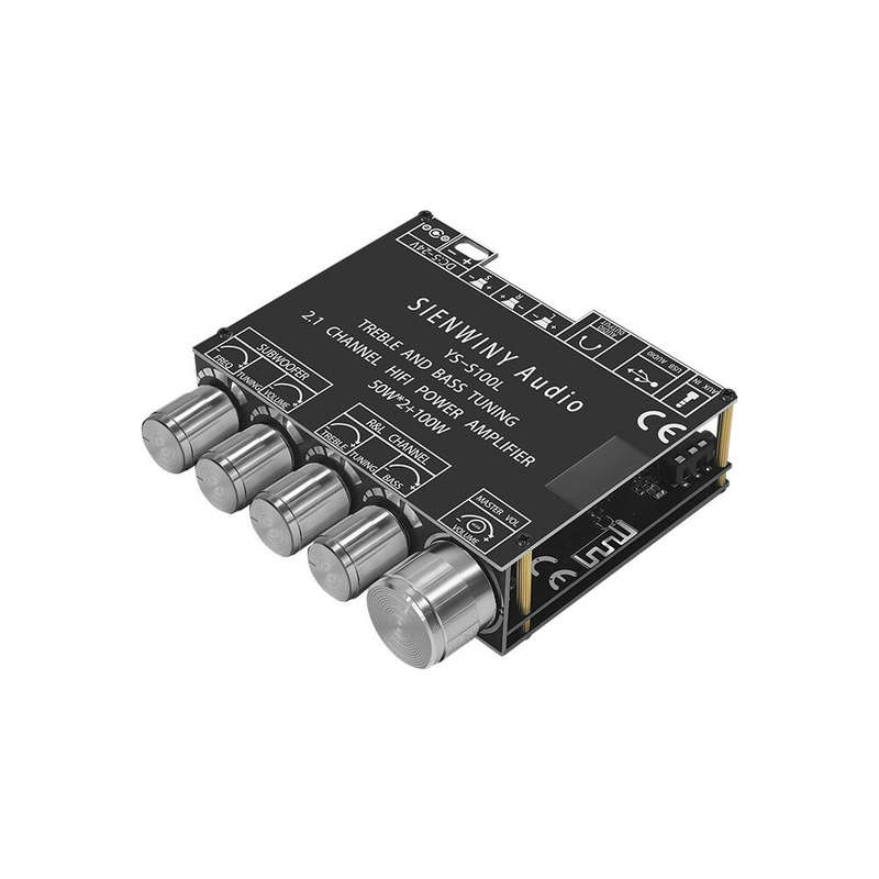 YS-S100L 2.1 Channel bluetooth 5.0 Audio Amplifier Board 50W2+100W High Power Subwoofer Stereo Ampli