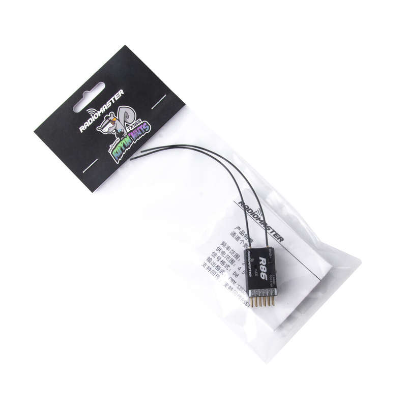 RadioMaster R86 2.4GHz 6CH Over 1KM PWM Nano Receiver Compatible FrSky D8 Support Return RSSI for RC