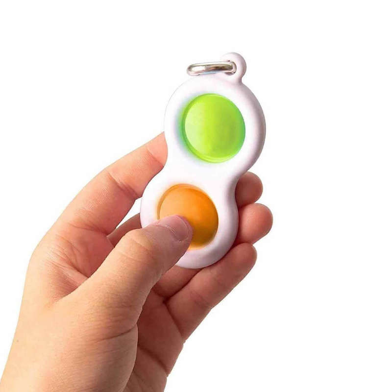 Pattern Finger Bubble Music Key Chain Decompression Can Press the Practice Board Decompression Press