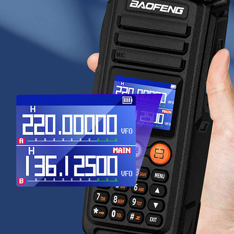 Baofeng UV27 10W Walkie Talkie 999 Channels UV Dual Band Portable CB Ham Radio with LED Flashlight F