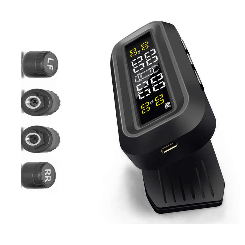 Car TPMS Tire Pressure Monitor Solar Wireless External Display External Tire Pressure Monitoring Sys