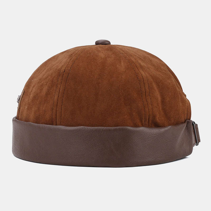 Collrown Unisex Corduroy Warm Soft Casual Brimless Beanie Landlord Hat Skull Hat