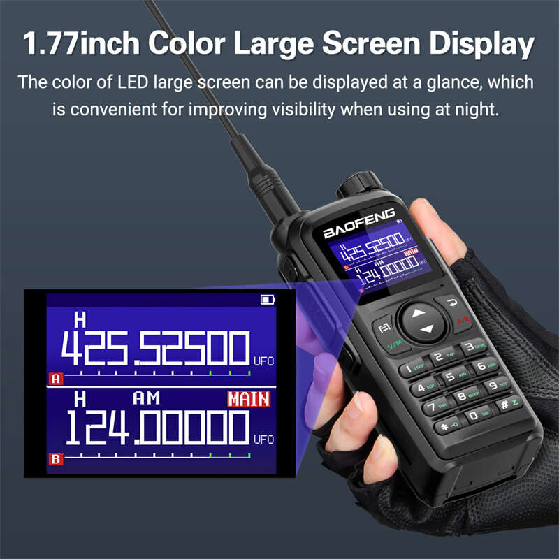 Baofeng UV-28 PRO MAX High Power Walkie Talkie AM/FM Multi-band 999CH NOAA Wireless Copy Frequency E