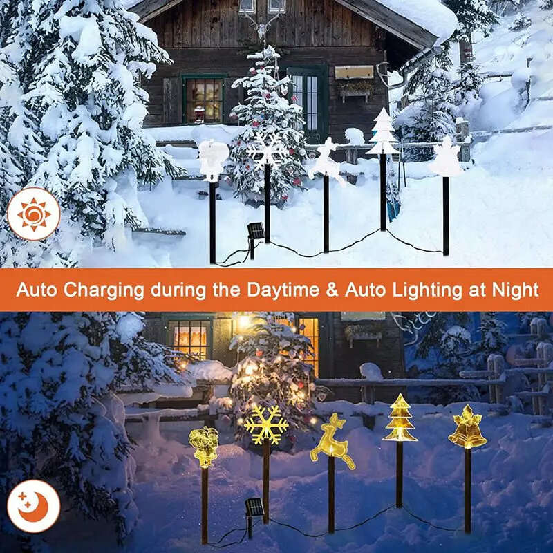 Solar Christmas Stake Light Outdoor Solar Garden Light Solar Landscape Pathway Light For Lawn Patio