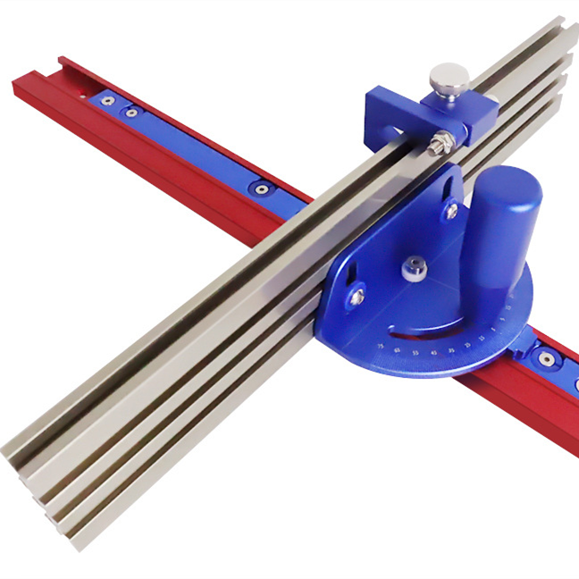 Woodworking Miter Gauge with Profile Fence and Stop Sawing Assembly Ruler for Table Saw Router Table