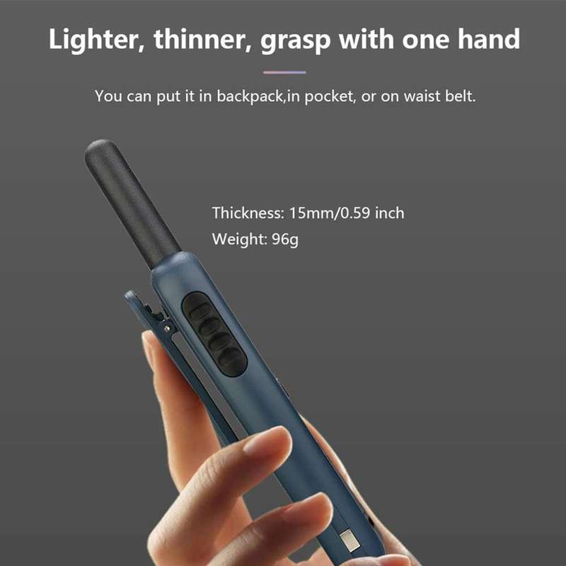 Retevis RB619 Mini PMR Walkie Talkie EU Plug 1.7inch Display 16 Channels 1650mAh USB Type-C Powered
