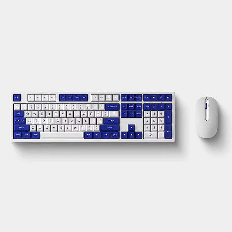 AKKO MX108 Wireless Keyboard Mouse Set BT+2.4G Dual Mode Keyboard and Mouse Combo for Laptop PC Comp