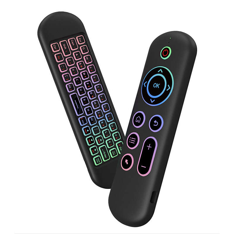 M5 MINI 2.4G&BT5.2 Dual Mode Wireless Air Mouse Mini Keyboard Airmouse with Backlit for TV Box Smart