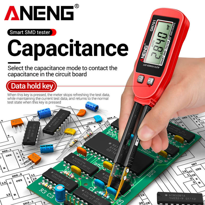 ANENG GN701 High Precision Smart SMD Tester Handheld Component Analysis Resistor Capacitor Diode Tes