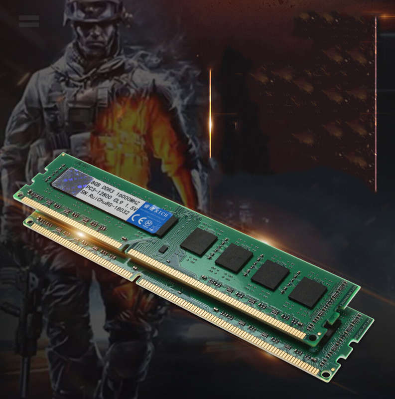 RuiChu DDR3 1600MHz 8GB RAM 240pin Memory Ram Memory Stick Memory Card for Desktop PC Computer