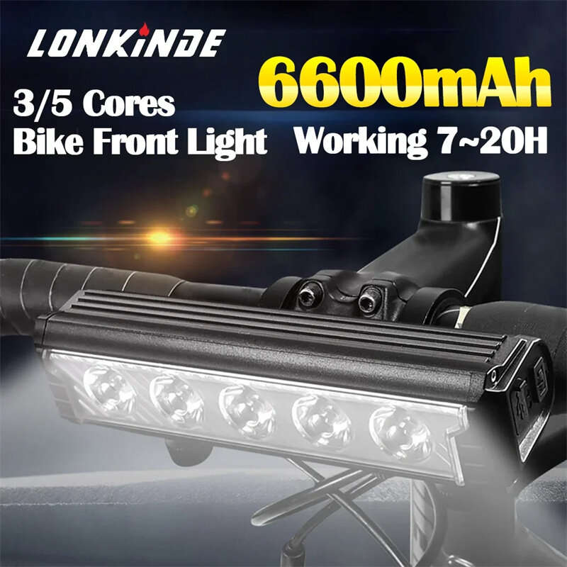 BIKIGHT 2800Lm Super Brightness Bike Headlight 6600mAh Battery Anti-glare Design Waterproof 5 Light