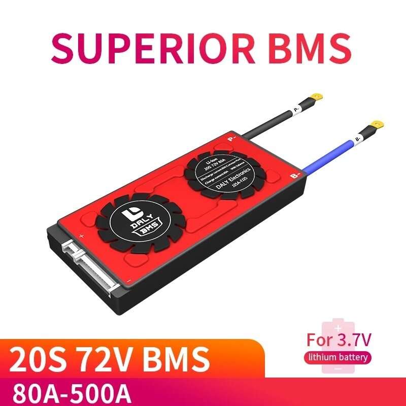 DALY BMS 20S 72V 80A 100A 120A 150A 500A Lithium Iron Battery BMS for Electric Vehicle Battery 88.2V