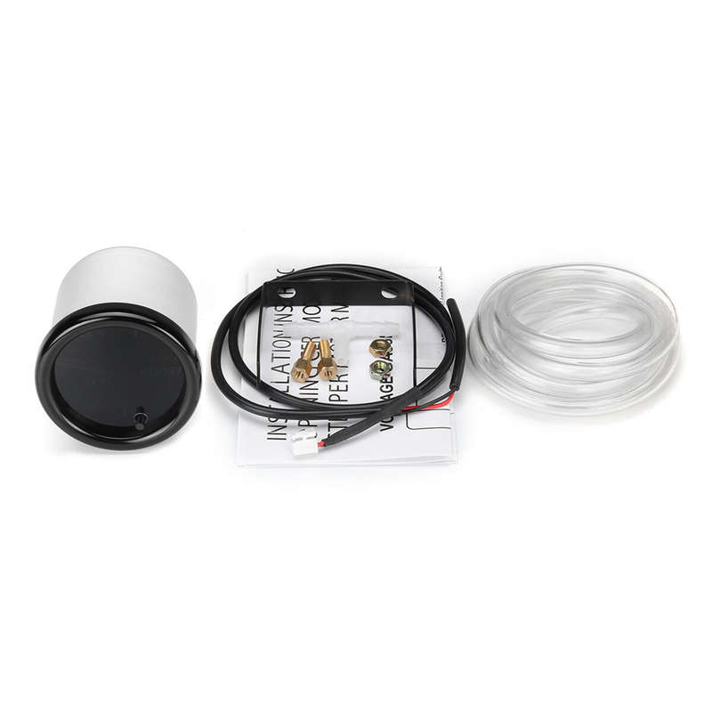 Turbo Boost Gauge Vacuum Pressure Meter 7 Color LED 1~2 Bar Black Len UK 2" 52mm