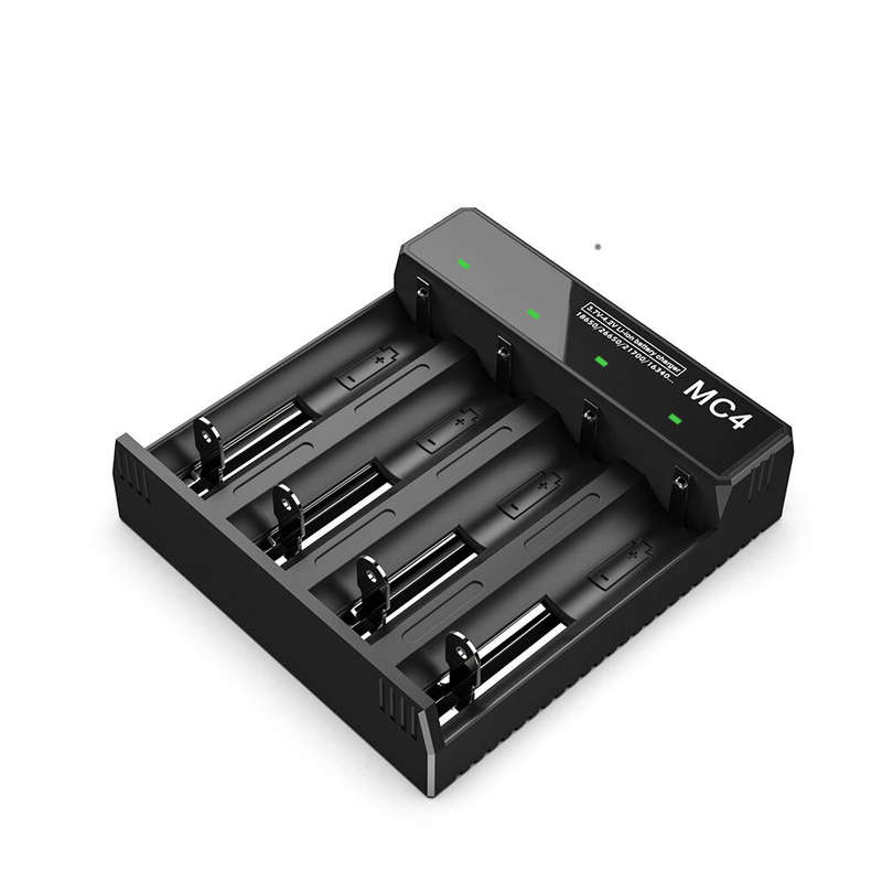 3.7V-4.2V LED Power Indicator TC/CC/CV 3Modes USB Rechargeable 4Slots Lithium Battery Charger 18650/