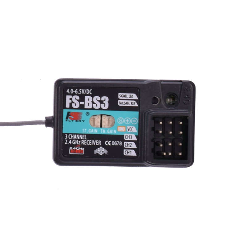 Flysky FS-BS3 2.4GHz 3CH AFHDS RC Receiver with Gyro Stabilization System for Flysky FS-IT4S IT4 FS-