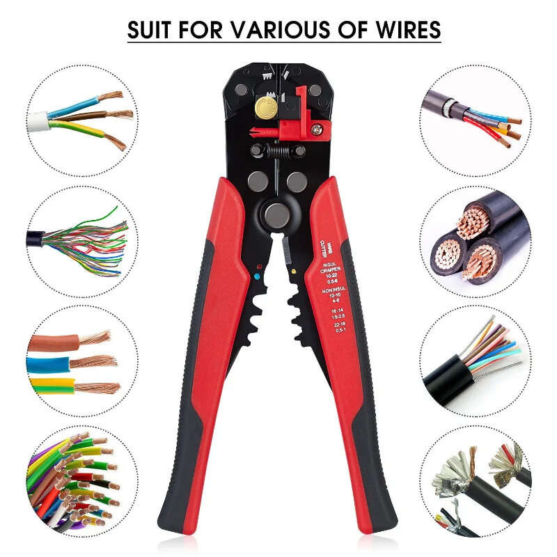 5-in-1 Multifunctional Wire Stripper Automatic Scissors Press Plier Electrician Crimping Pliers Disa
