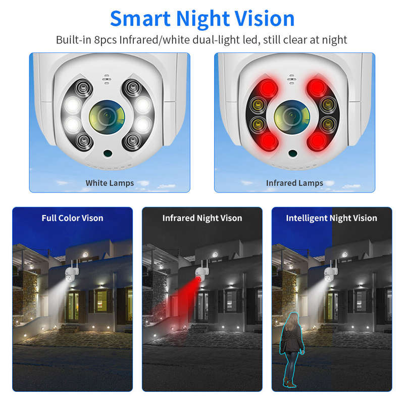 Hiseeu WHD318 8MP WiFi Camera Intelligent Night Vision Two-way Audio AI Human Detection IP66 Waterpr