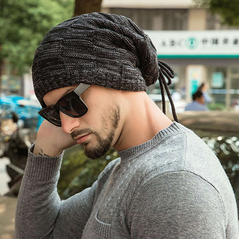 Unisex Multi-purpose Plus Velvet Winter Outdoor Keep Warm Neck Protection Headgear Scarf Wool Hat Be