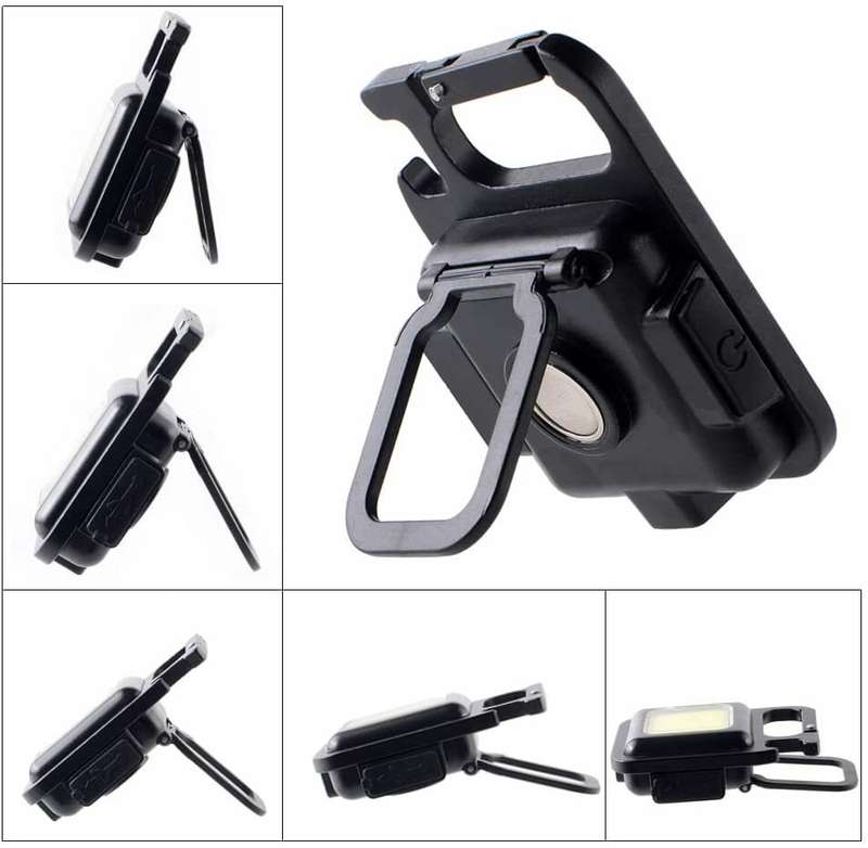 Mini Multi-functional Rechargeable Emergency Light Keychain LED Flashlight Portable Work Light Bottl