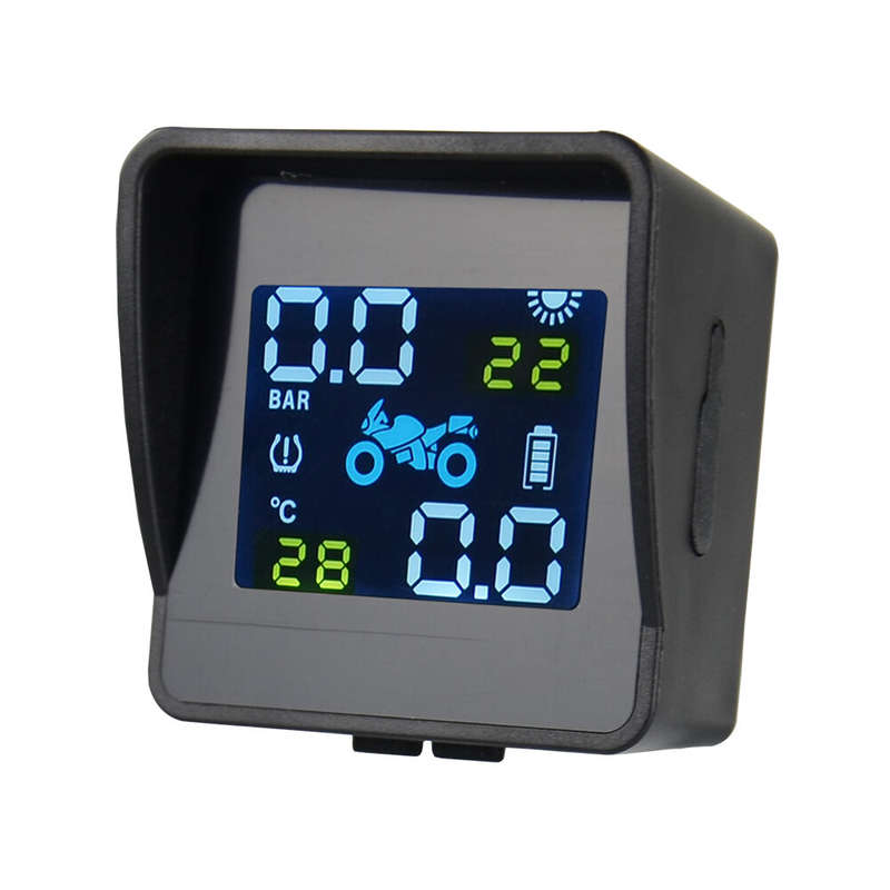 USB Solar Charging Motorcycle TPMS Motor Tire Pressure Tyre Temperature Monitoring Alarm System with