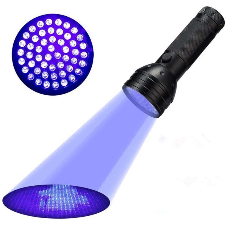 51 LED Purple Light Flashlight 395nm Handheld UV Black Light Flashlight Portable Ultra Violet Torch