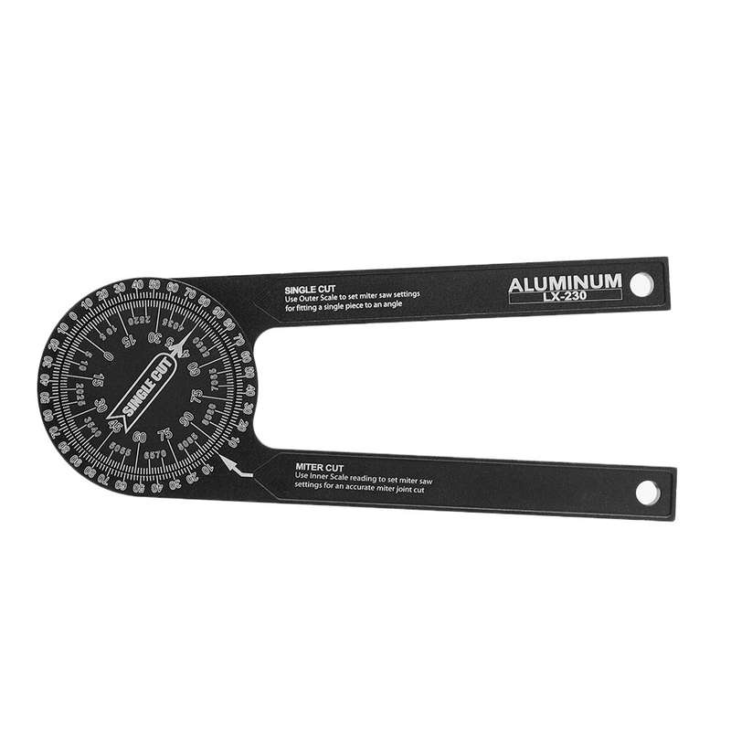 DOCTORWOOD Aluminum Protractor Angle Finder Woodworking Miter Saw Protractor