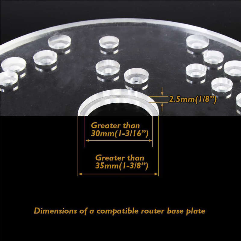 11 PCS Brass Router Template Bushing Guide Set Fit Any Router Sub-base of the Porter Electric cable