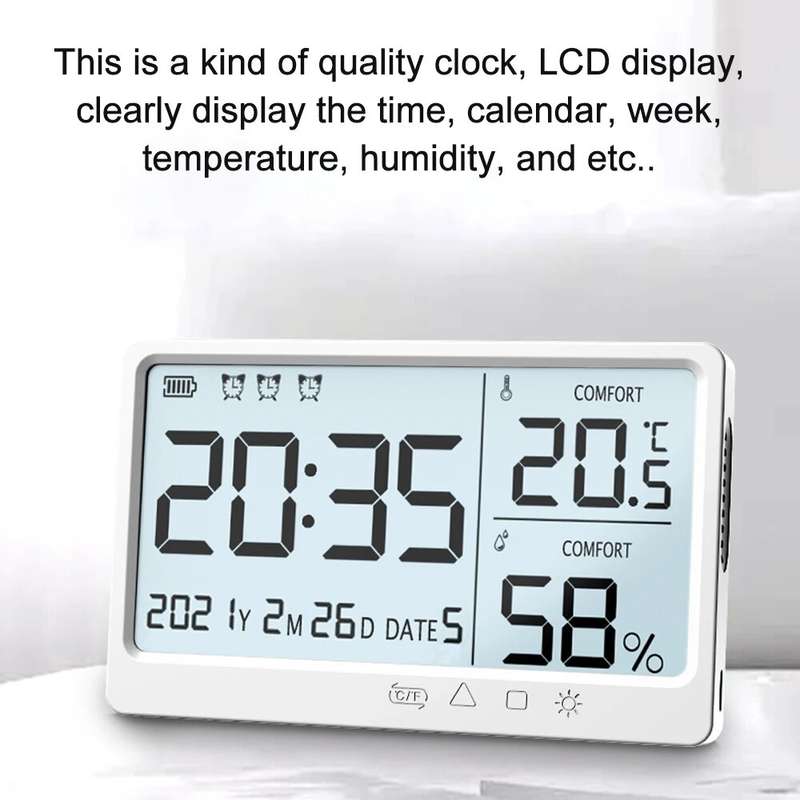 LCD Digital Temperature Humidity Meter -10~50 Measurement Electronic Thermometer Hygrometer LCD Disp