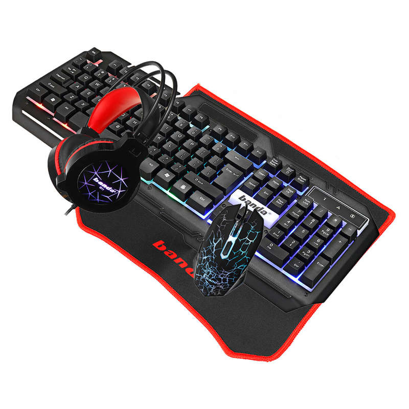 BANDA G11 Keyboard Mouse Combo 104 Keys Suspended Keycaps Gaming Keyboard 6 Buttons 3600DPI LED Ligh