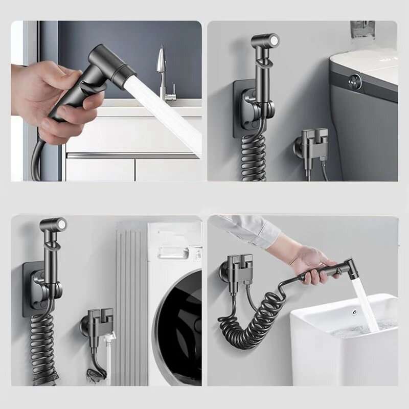 Toilet High Pressure Bidet Spray Gun Water Jet Handheld Bidet Sprayer Toilet Cleaning Hygienic Showe
