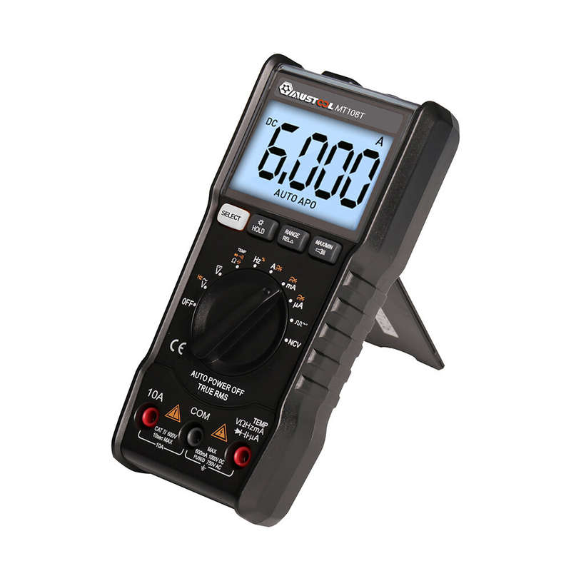 MUSTOOL MT108T True RMS NCV Temperature Tester Digital Multimeter 6000 Counts Backlight AC DC Curren