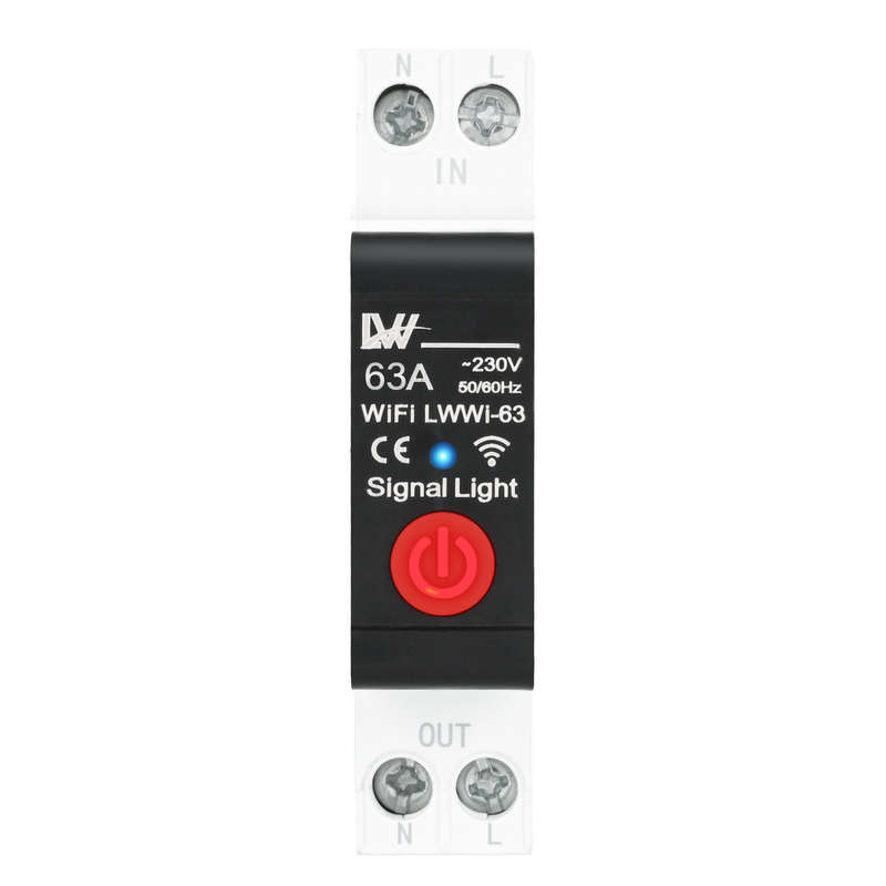 1P 63A Tuya WiFi Smart Circuit Braker Smart Home Electricity Monitor Wireless APP Remote Control WiF