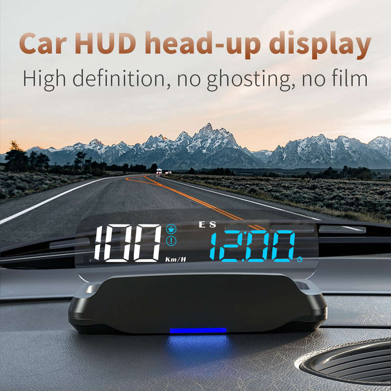 C7 HUD Car Head-Up Display GPS Speedometer Compass Driving Distance Speed Time Driving Time Date Alt