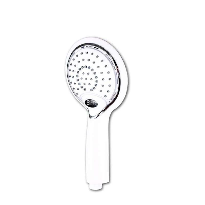 High Pressure Bathroom Handheld Shower Sprayer Faucet Shower Head with LED Water Temperature Display