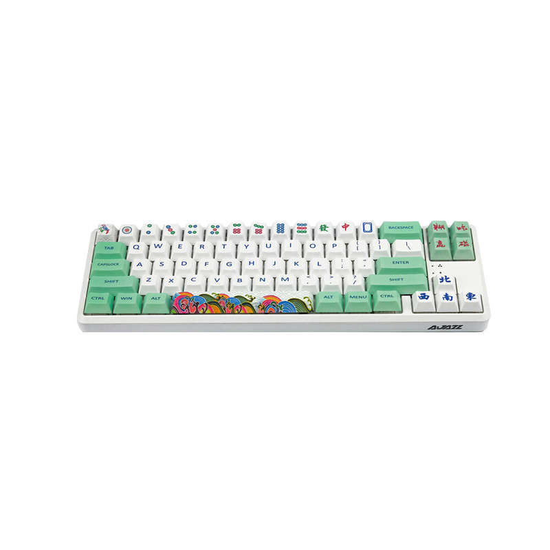 128 Keys Mahjong Keycap Set Cherry Profile PBT Sublimation Keycaps for Mechanical Keyboard