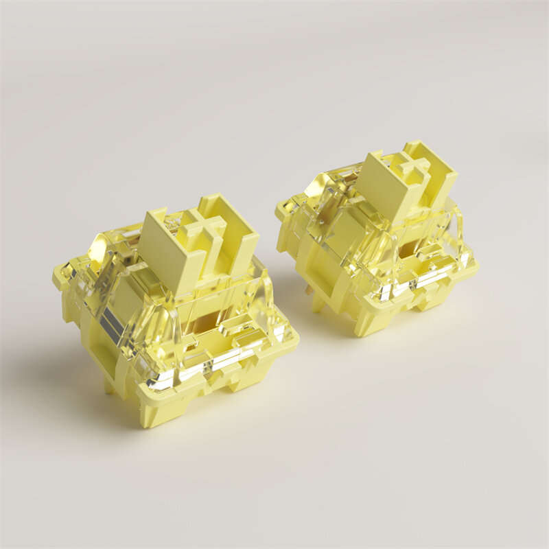 45pcs/Pack Akko V3 Pro 5 Pin Cream Yellow Switches 50gf Dustproof Stem Linear Switch Compatible with
