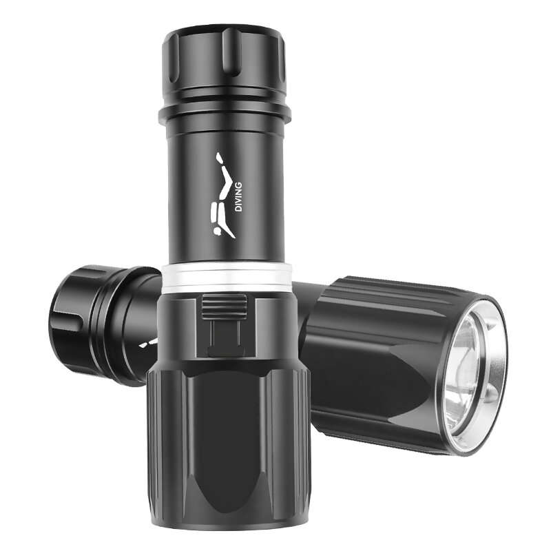 1000 Lumens High Power Diving Scuba Flashlight HP70 Super Bright LED Torch IPX8 Waterproof Rechargea