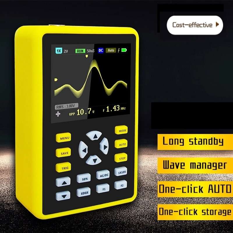 FNIRSI-5012H 2.4-inch Screen Digital Oscilloscope 500MS/s Sampling Rate 100MHz Analog Bandwidth Supp