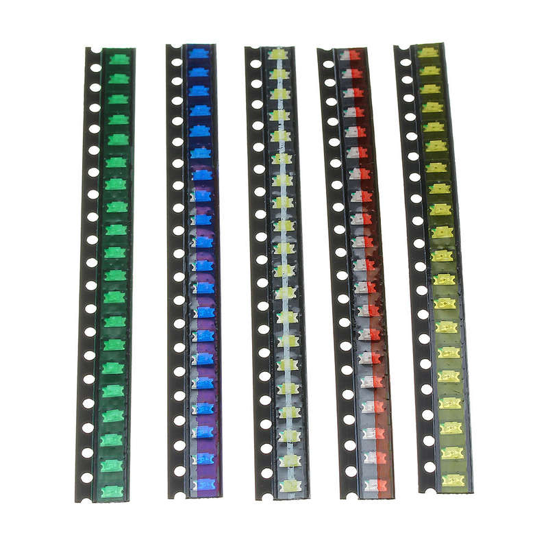 300Pcs 5 Colors 60 Each 1206 LED Diode Assortment SMD LED Diode Kit Green/RED/White/Blue/Yellow