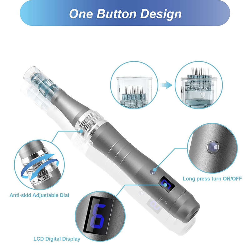 Dr. Pen Ultima M8 Professional Micro Needling Pen with Digital Display Adjustable Needle Length 0-0.
