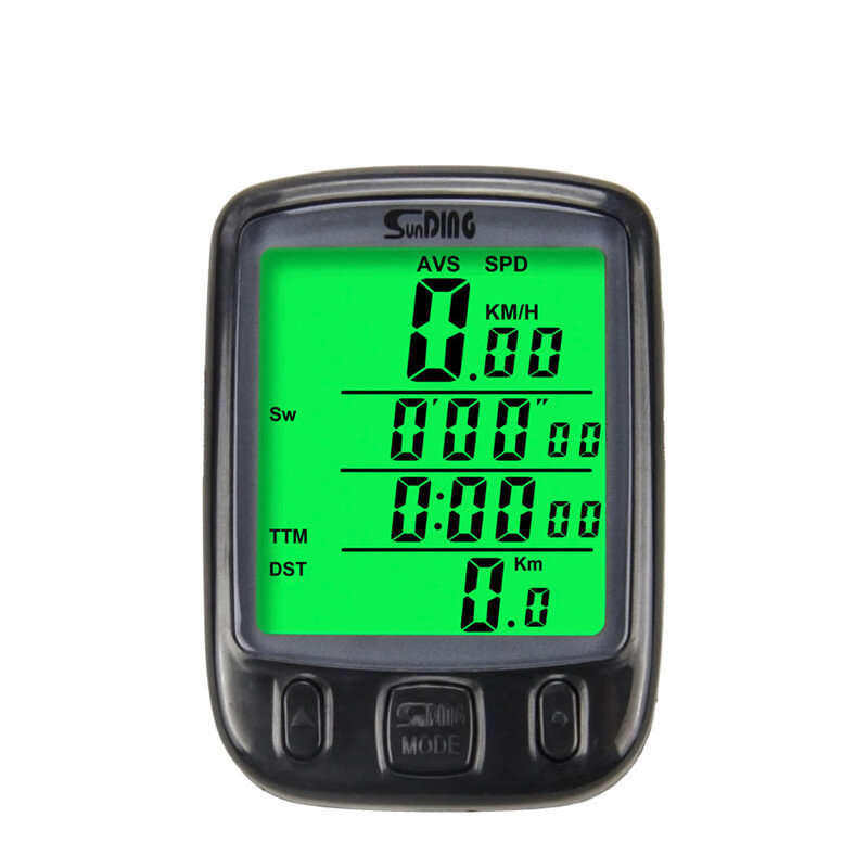 Waterproof LCD Display Cycling Bike Bicycle Computer Odometer Speedometer with Green Backlight bicyc