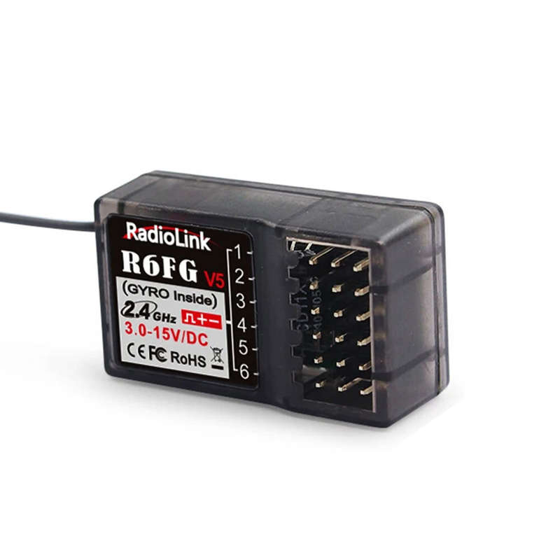 Radiolink R6FG 2.4GHz 6CH FHSS Long Range Reveiver with Gyro for RC Car Boat RC8X RC6GS V2/V3 RC4GS