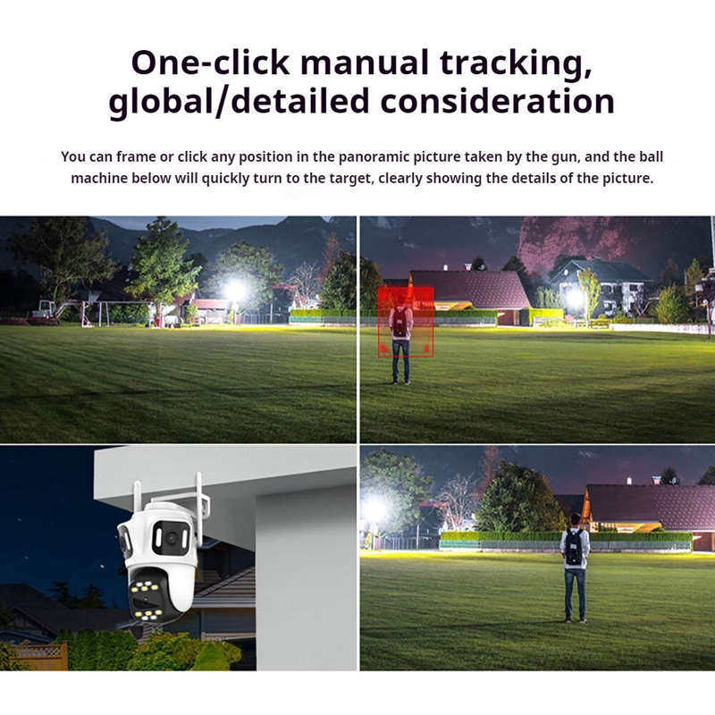 8MP 3 Lens Full HD WIFI IP Camera 8x Zoom 3 Screens Preview IP66 Waterproof Night Vision Two-Way Aud