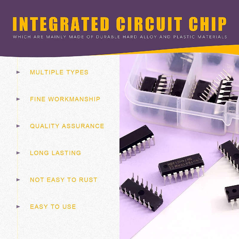 40Pcs 20 Different Types 74HCxx and 74LSxx Series L0gic IC Assortment Kit with Container Low-Power S